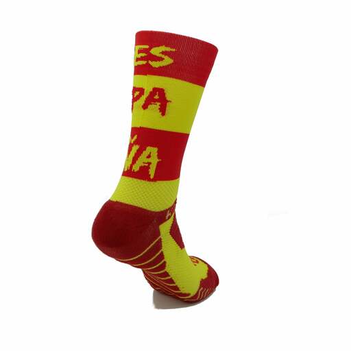 Meias de corrida com a bandeira da Espanha