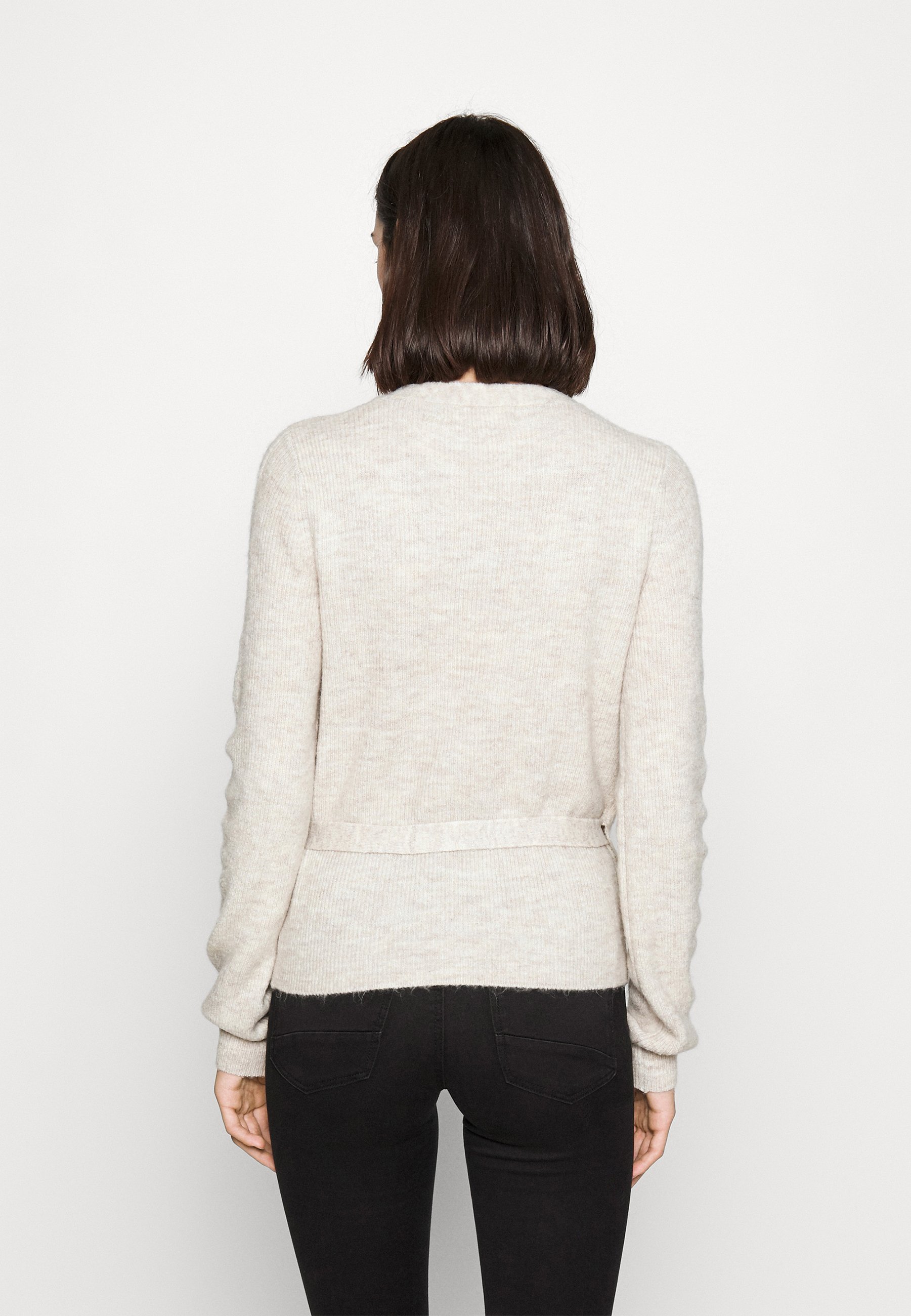 Vero Moda Tall VMRUBELLEFILE WRAP CARDIGAN - Cardigan - berkenmelange