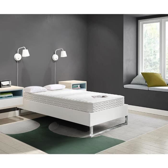 Materasso in memory foam e molle insacchettate da 90x190 cm - spessore 18 cm - 8 zone di comfort con memory foam adattivo