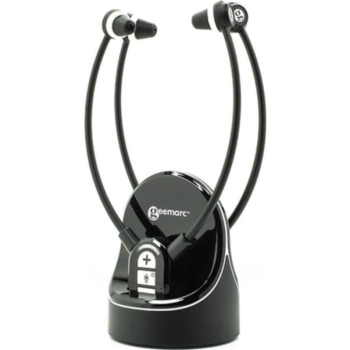 Auriculares inalámbricos para TV - Geemarc - CL7370-2 OPTI - Amplificados - Alcance de 100 m - Conector de 3,5 mm
