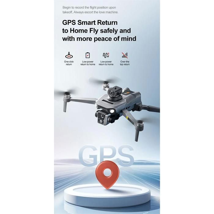 Dron, 4K, evasión de obstáculos, vuelo estacionario, transmisión de video 5G, 3 baterías