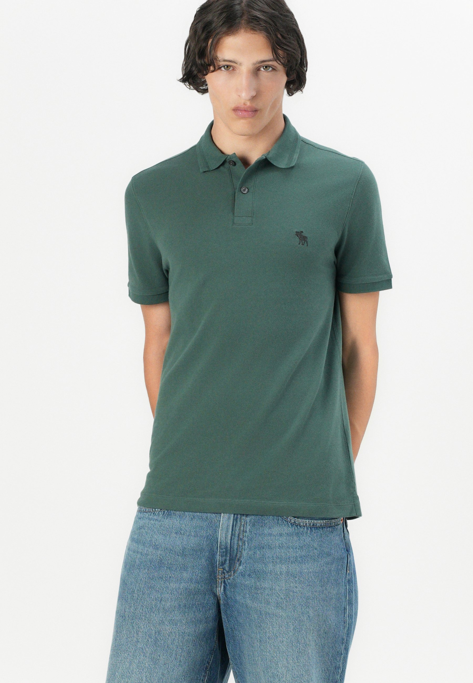 Abercrombie & Fitch TEXTURED ICON - Poloshirt - groen