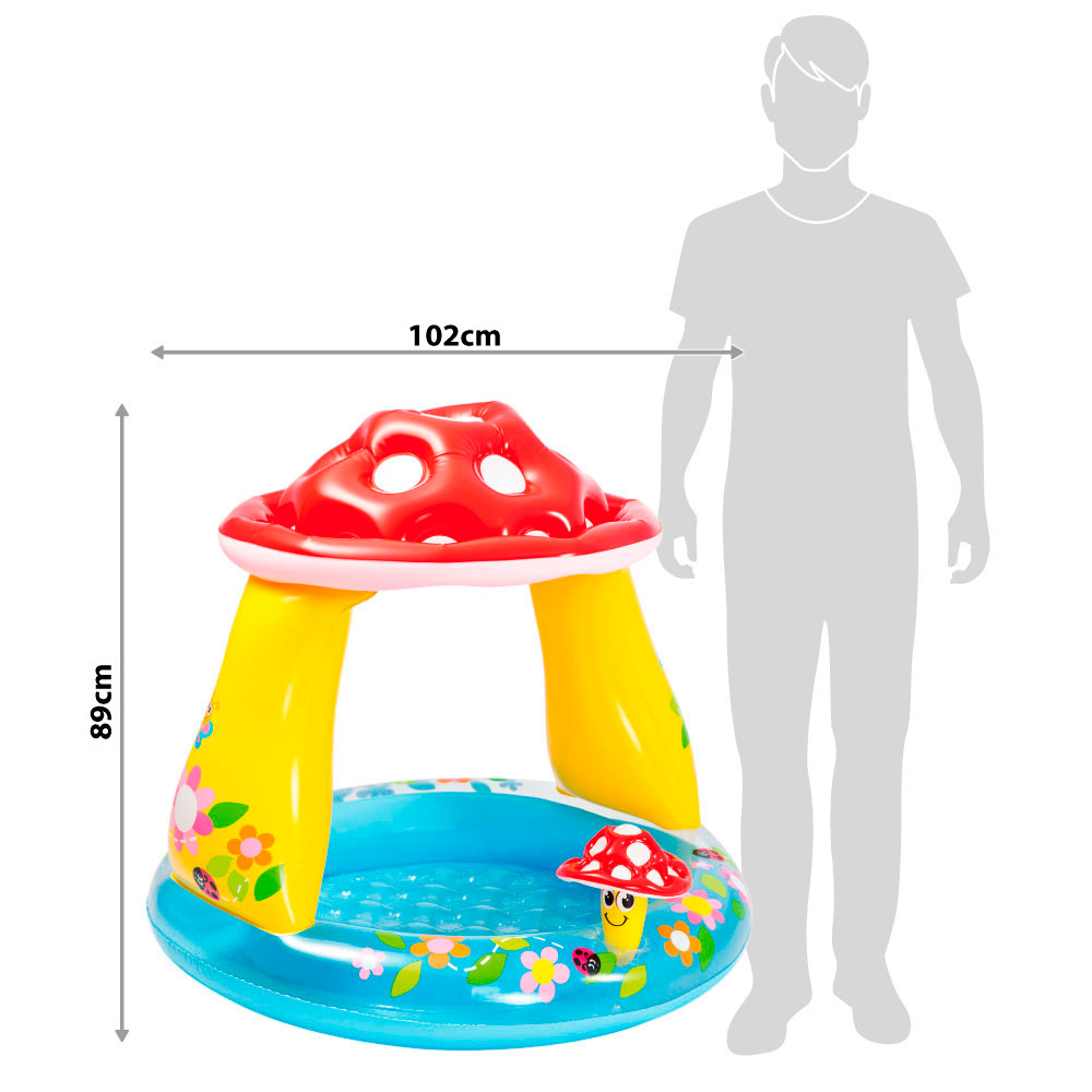 Intex Inflatable Baby Pool with Mushroom-Shaped Sunshade