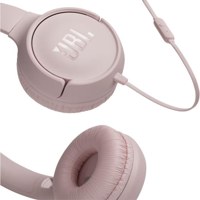 JBL Tune 500 bedrade hoofdtelefoon - Pure basgeluid - Lichtgewicht en opvouwbaar ontwerp - Roze