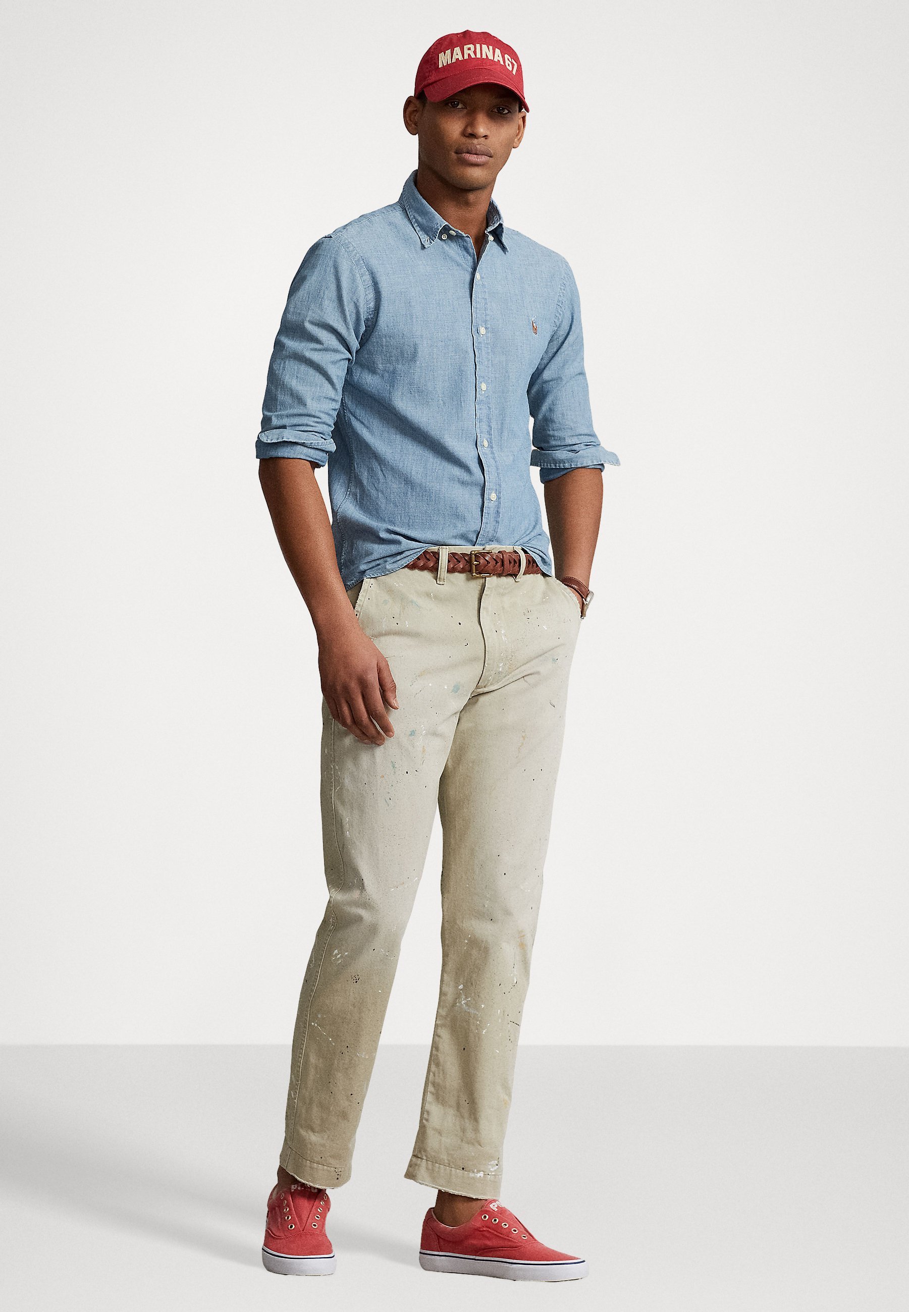 Camicia in chambray slim fit Polo Ralph Lauren - Camicia - lavaggio medio
