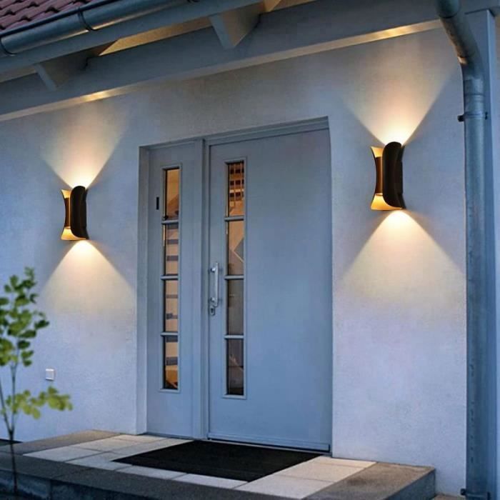 Aplique de pared LED para exteriores DELIPOP - 10W 3000K Impermeable IP65 - Aplique decorativo para jardín, terraza y patio - Iluminación