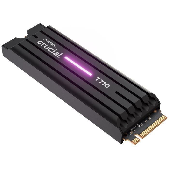 CRUCIAL - SSD interne - T710 - 1 To - avec dissipateur - PCIe Gen5 NVMe M.2