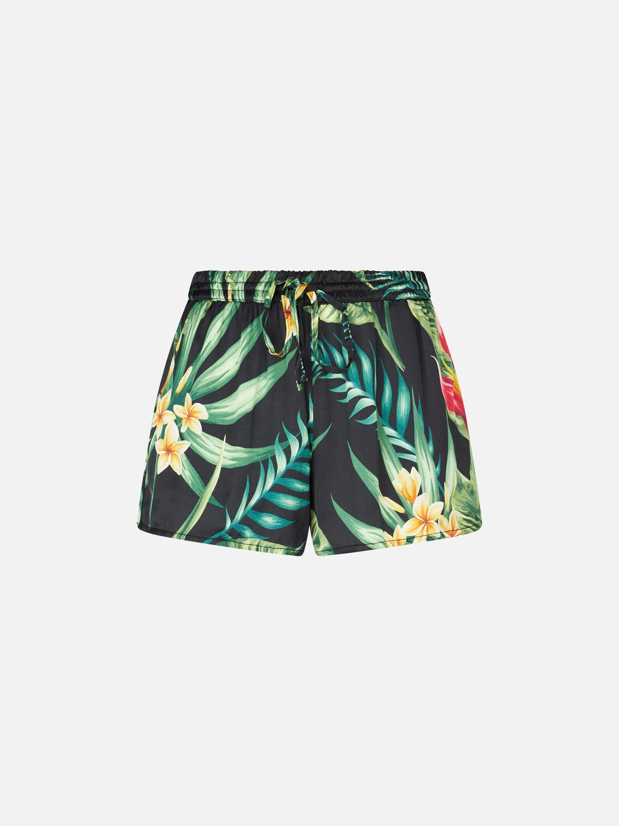 Damesshorts met tropische print