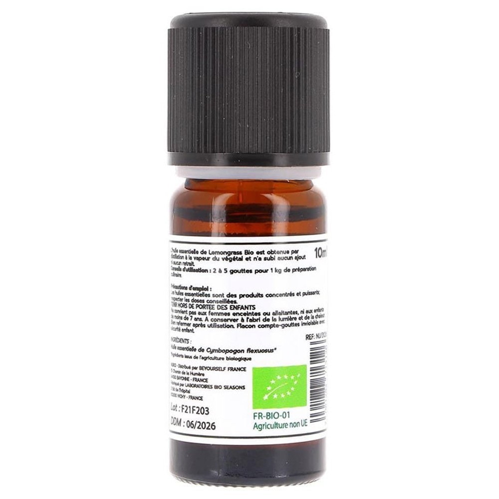 NIJIKO Huile Essentielle de Lemongrass Bio