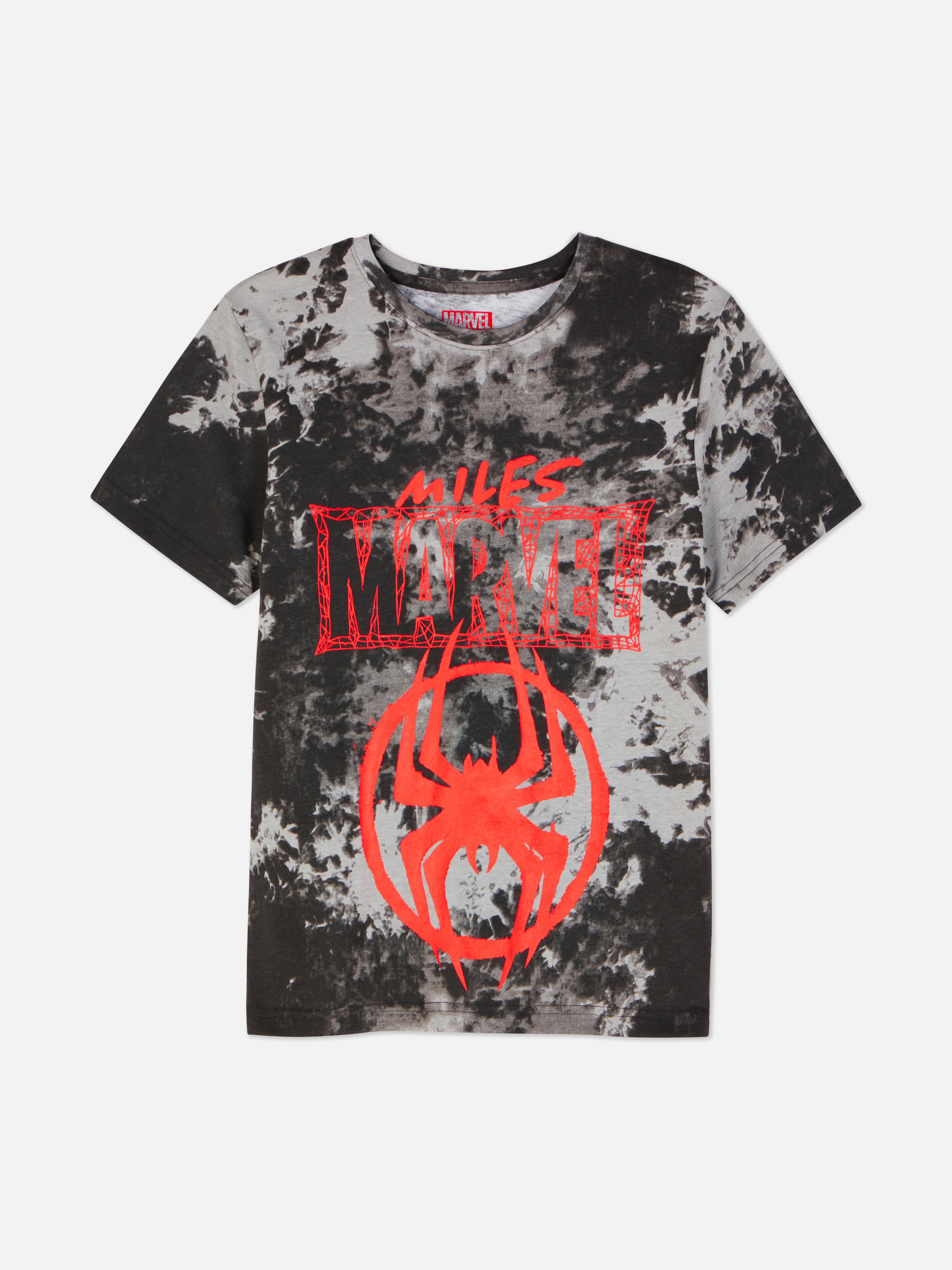 Tricou cu graffiti MARVEL Spider-Man Miles Morales Un tricou cu mânecă scurtă cu un imprimeu Miles Morales în stil graffiti