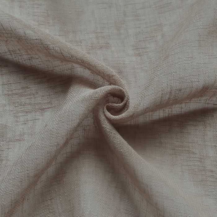 Transparant gordijn - Soepel linneneffect, beige, 140x240 cm