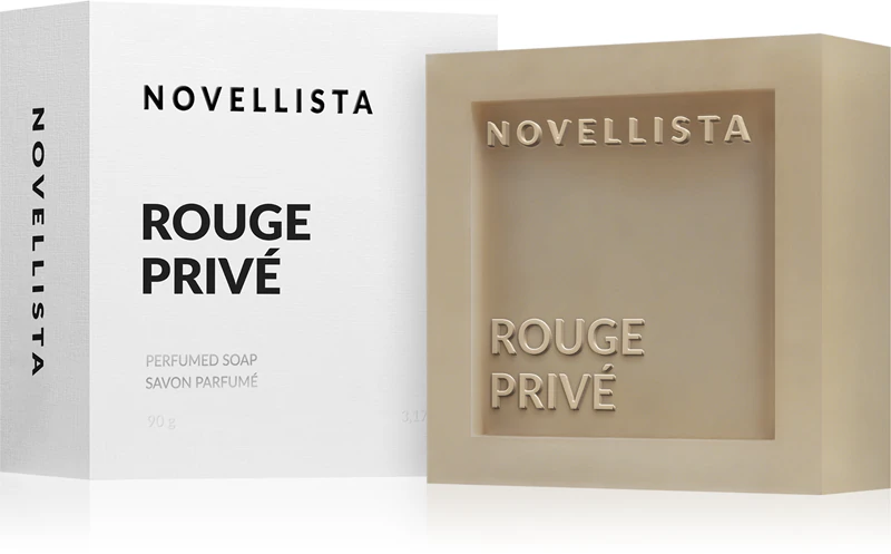 Sabonete em barra de luxo NOVELLISTA Rouge Privé para rosto, mãos e corpo.