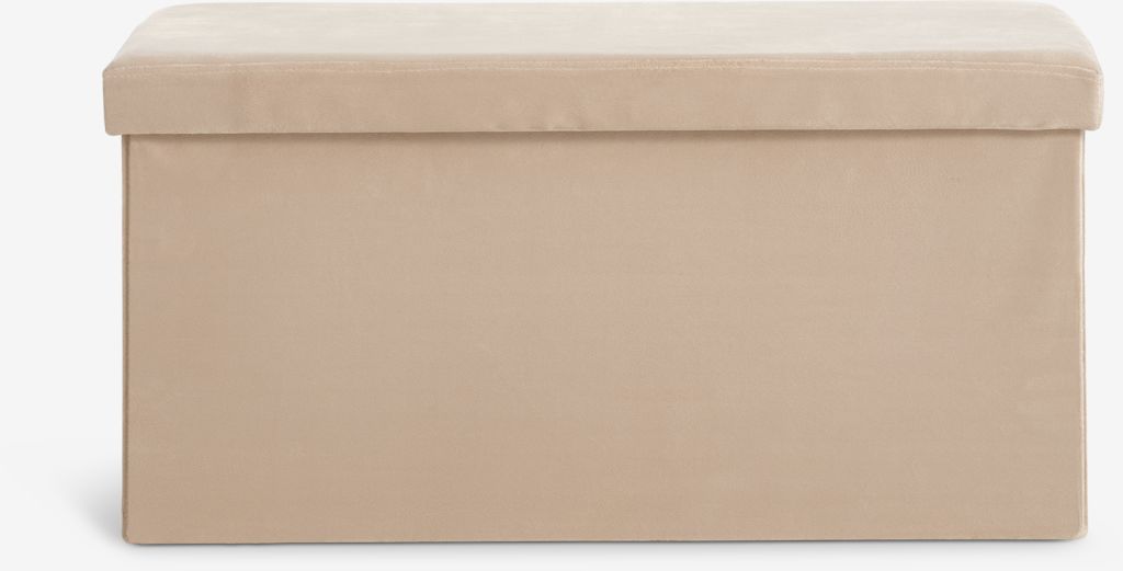 AUNING AUNING pouf 76x38 s tamnim pješčanim baršunom