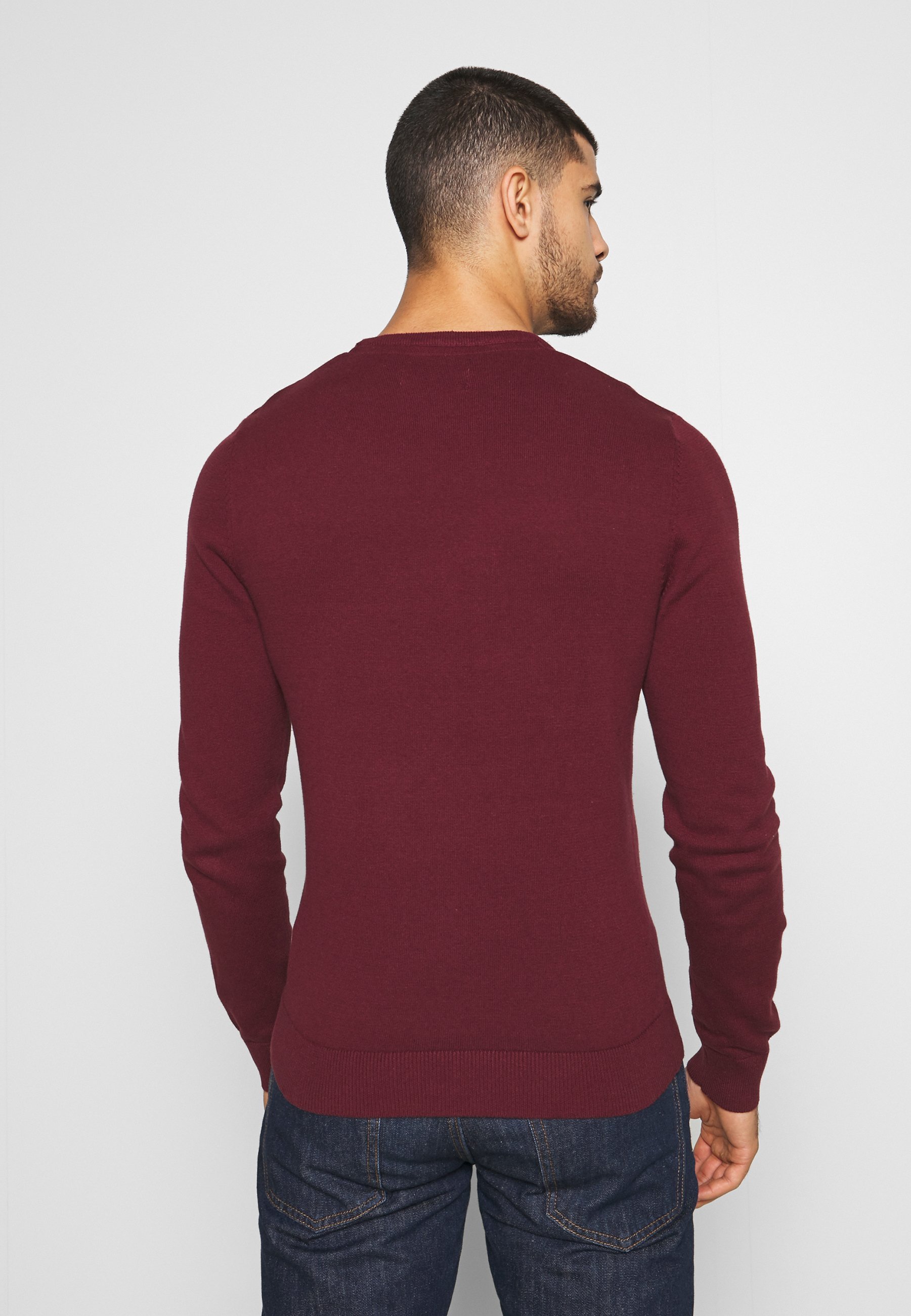 Pier One 2 PACK - Sweter - czarny/bordowy