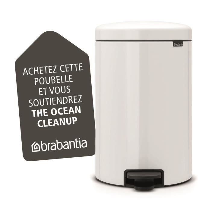 BRABANTIA Poubelle à pédale NewIcon - 20L - Blanc