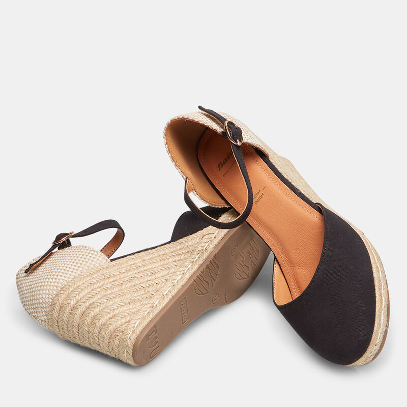 BATA espadrilles met sleehak van 8 cm voor dames