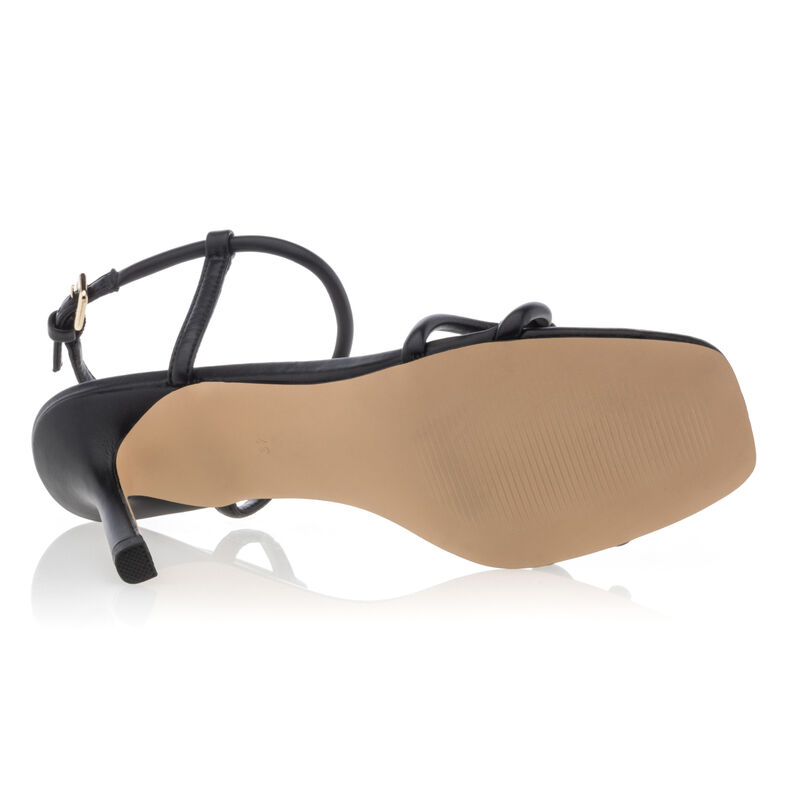 Svarte sandaler / sko med åpen tå til dame