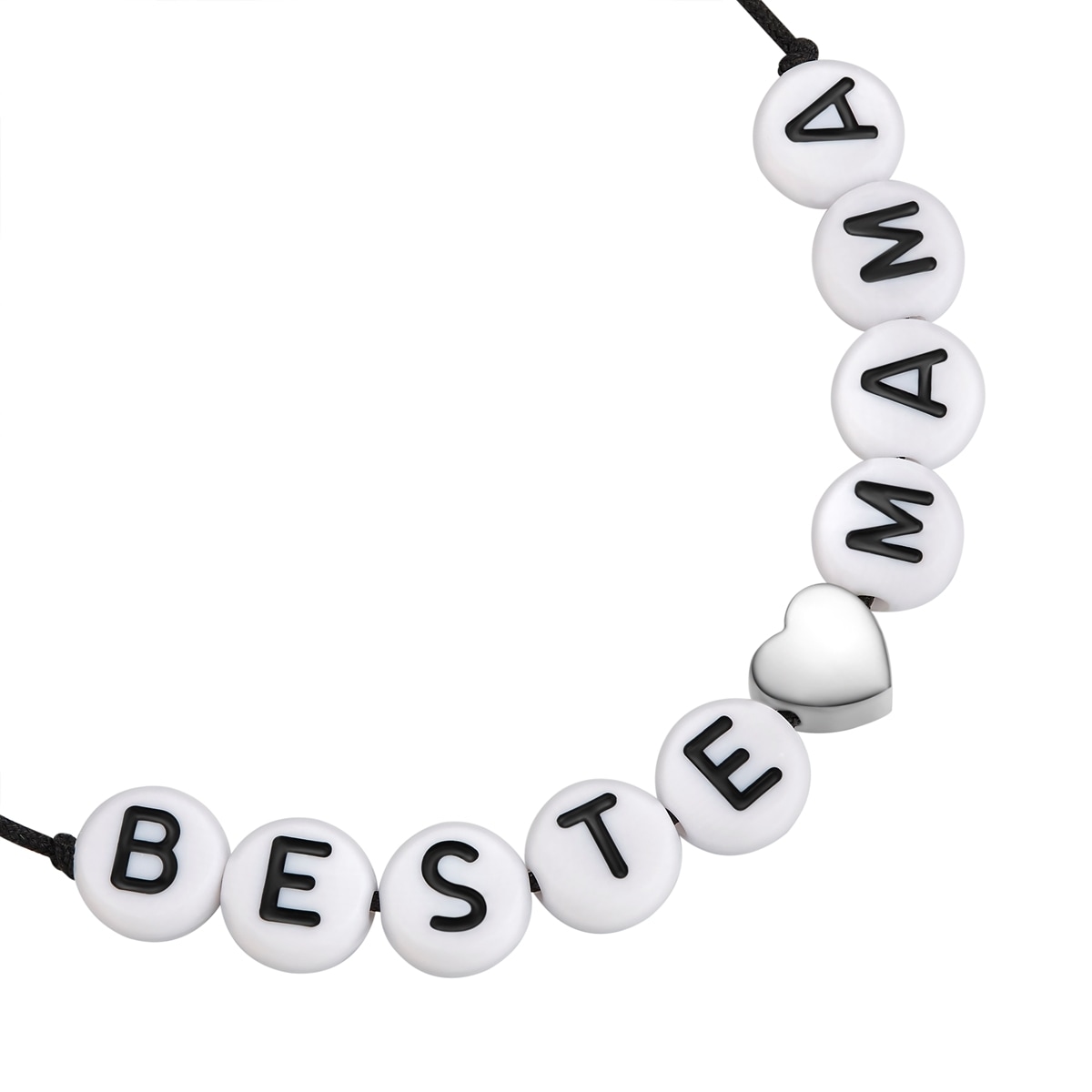 Glanzstücke München Armband Hart/BEST MAMA gemaakt van sterling zilver in zilver - 15,0 - 22,0 cm, flexibel verstelbaar