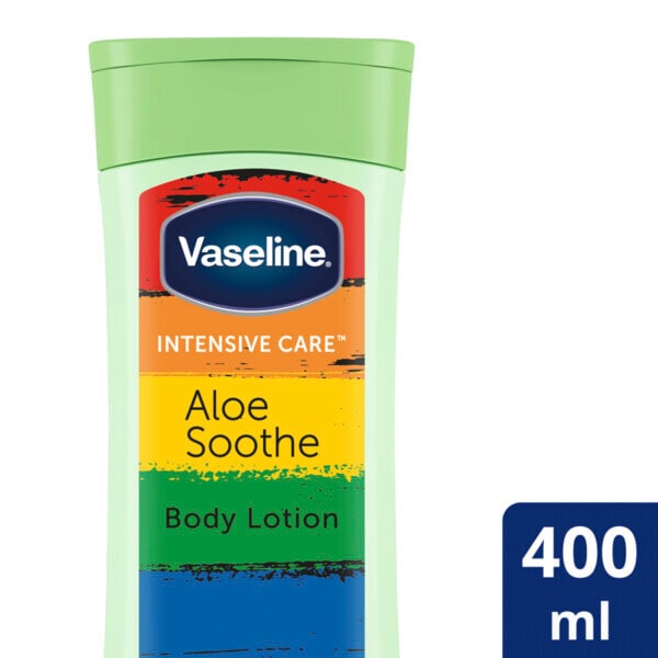 Loción corporal calmante con aloe vera Vaseline Pride 400 ml