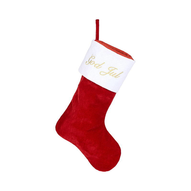 Calza di Natale in velluto per la casa