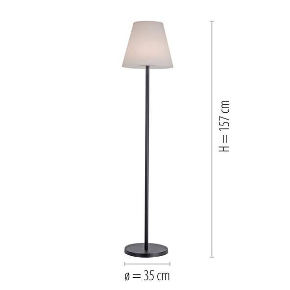 Επαναφορτιζόμενη επιδαπέδια λάμπα LED Holly με λειτουργία RGB