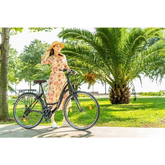 Licorne Bike Stella Premium Vélo de Ville 24, 26 et 28 pouces – Vélo hollandais pour hommes et femmes [Rose, 26]