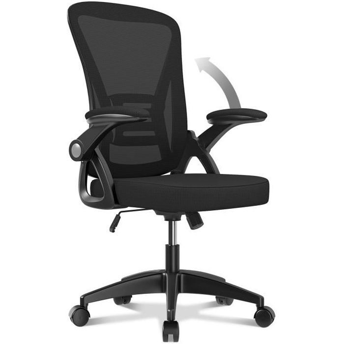 Silla de oficina ergonómica: sillón con reposabrazos 2D, reposacabezas ajustable en altura, soporte lumbar y respaldo.