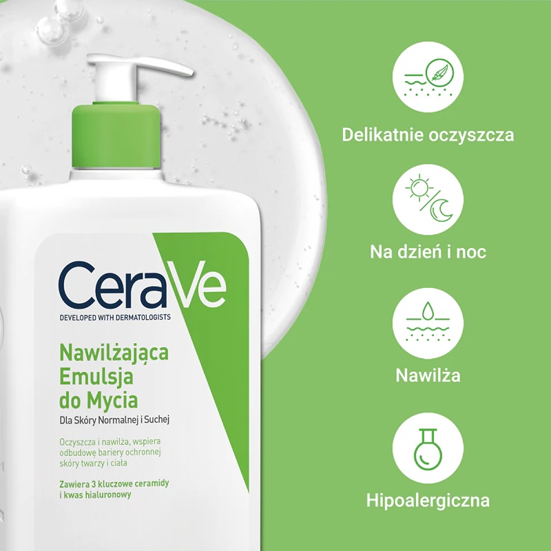 „CeraVe Cleansers Hydrating Cleanser“ valomoji emulsija su drėkinamuoju poveikiu