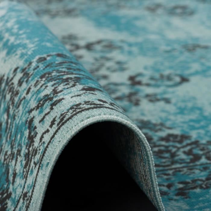 Vloerkleed - PERGAMON - Pop-Vintage - Mintgroen - 160x230 cm - Hedendaagse Vintage
