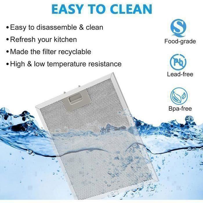 Grease Filter - Metal - 320x260mm - Aluminum - Grease-Reducing - Cooker Hood Accessory