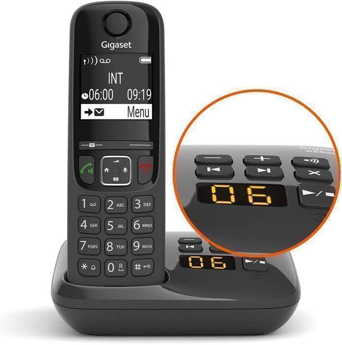GIGASET AS690 A Schwarzes Schnurtelefon