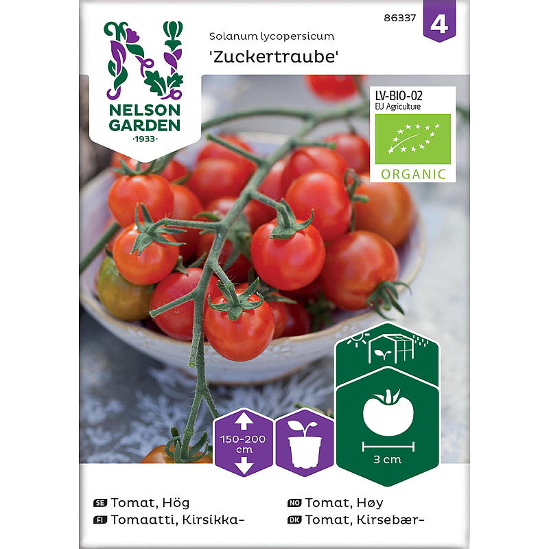 Nelson Garden Seeds Tomate Hoch, Zuckergraube, Bio