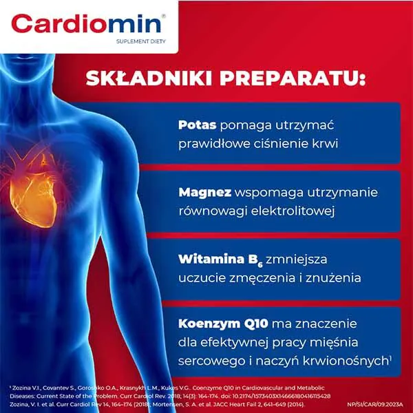 Cardiomin, Preparat wspomagający układ krążenia, Tabletki