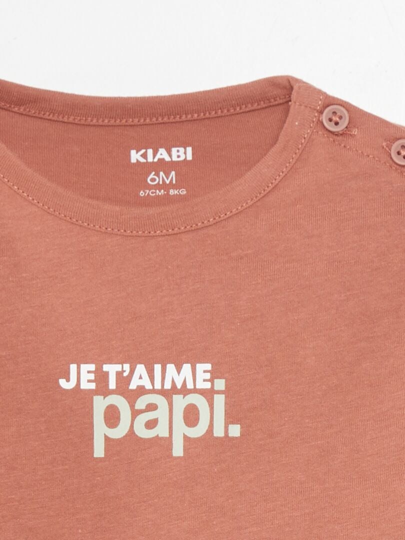 T-shirt met korte mouwen en opdruk - ROOD