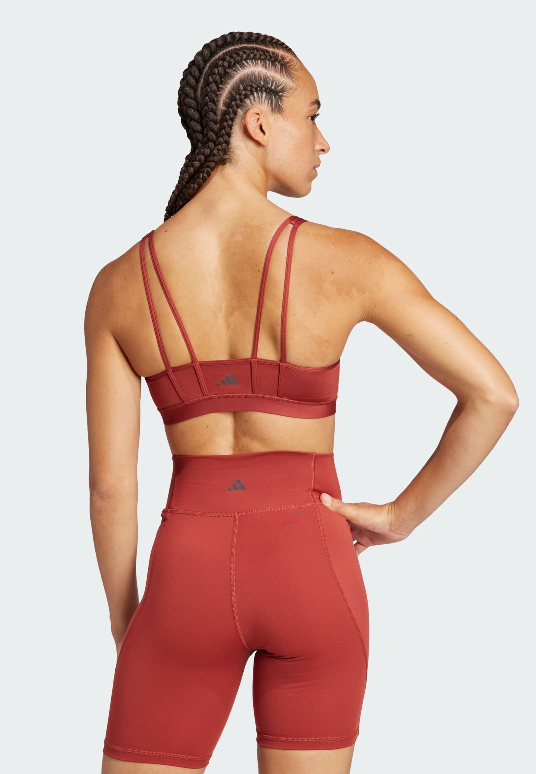 adidas Performance ALL ME ESSENTIALS - Sportbeha met lichte ondersteuning - tweedehands robijnrood