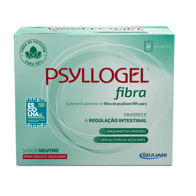 Psyllogel maisto papildų pakeliai vidurių užkietėjimui malšinti, skaidulos, 20 pakelių