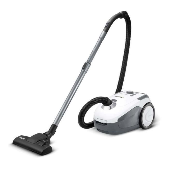 KARCHER VC 2 - Aspirapolvere a bidone - 700 W - Filtro HEPA 13 - 76 dB - Tubo di aspirazione da 1,5 m con impugnatura curva
