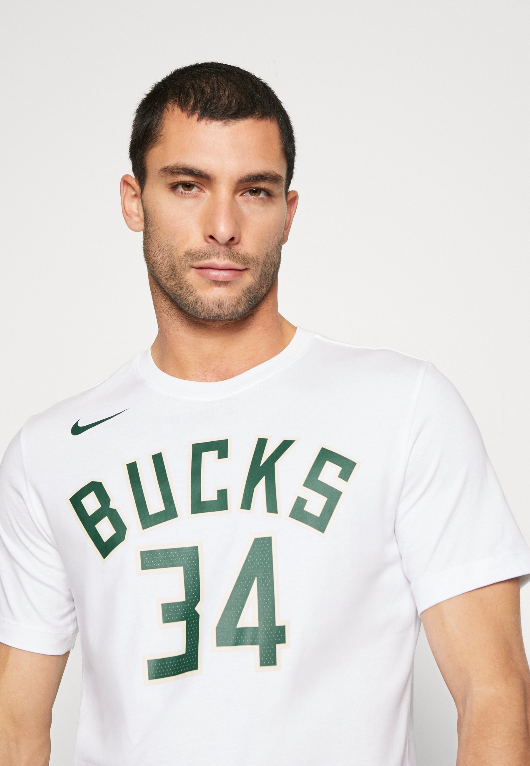 Nike Performance NBA Giannis Antetokounmpo Milwaukee Bucks Naam en Nummer T-shirt - Bedrukt T-shirt - wit/Antetokounmpo