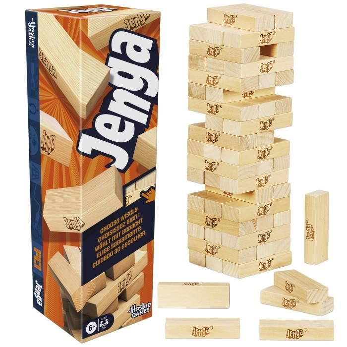 Jenga, Party game, Game with digital dice, Hasbro Games, Ages 8+