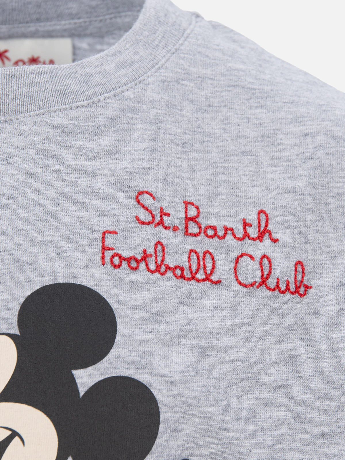 Katoenen T-shirt voor jongens met Mickey Mouse-print en -borduurwerk | EDITIE S