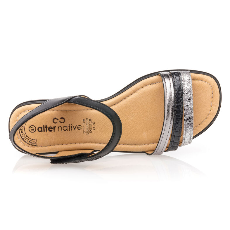 Sandalias negras para mujer / Zapatos de punta abierta