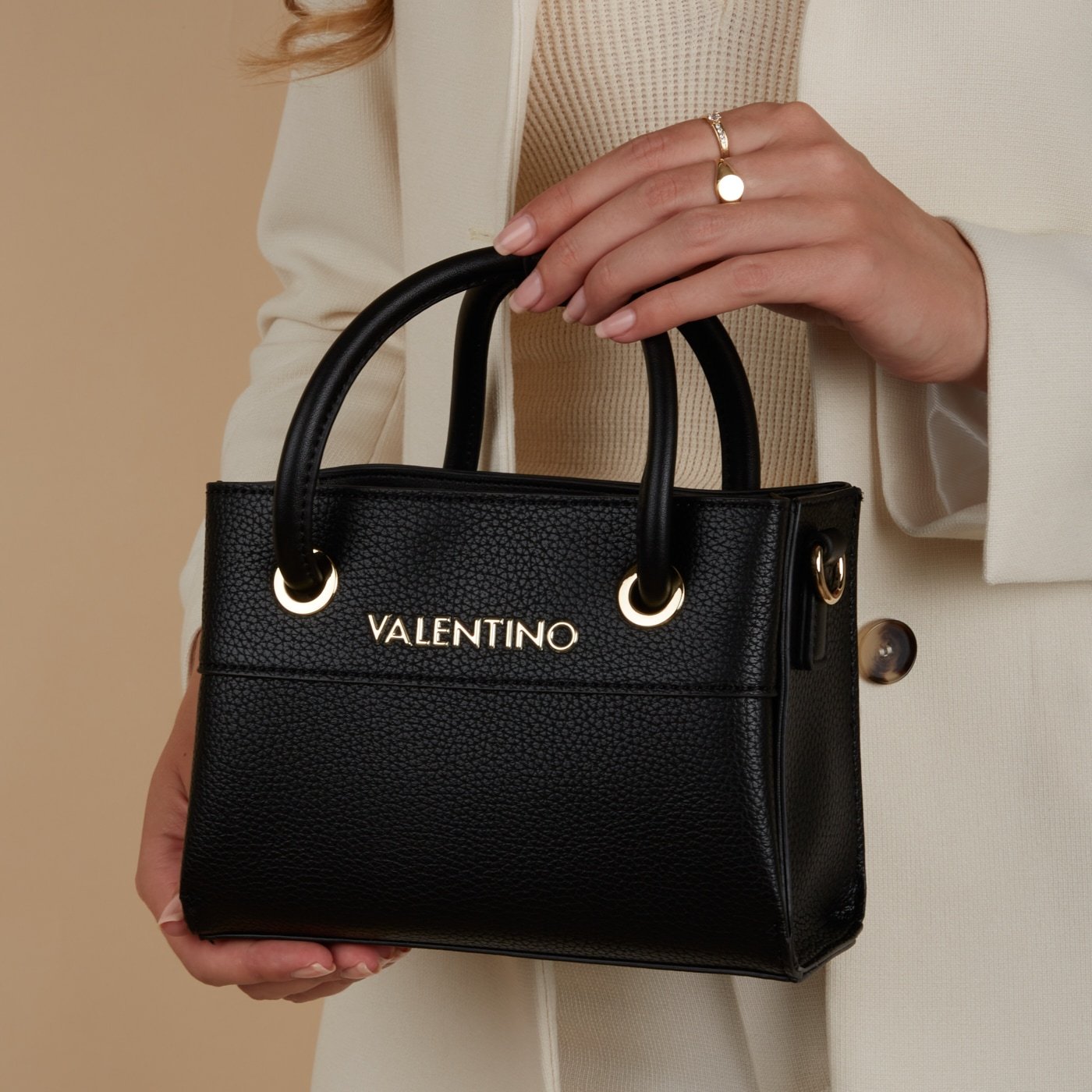 Valentino Bags rankinė Valentino Bags Alexia moteriška rankinė iš dirbtinės odos – smėlio spalvos – 1 vnt.