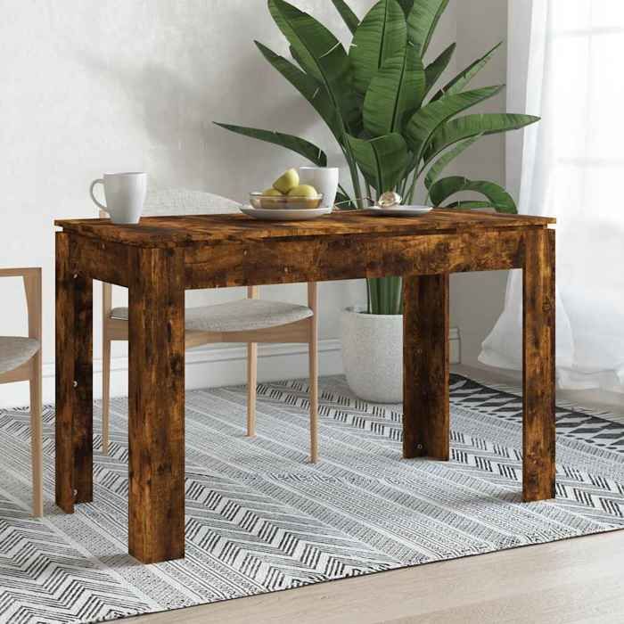 vidaXL Table à dîner Chêne fumé 120x60x76 cm Bois d'ingénierie 815387