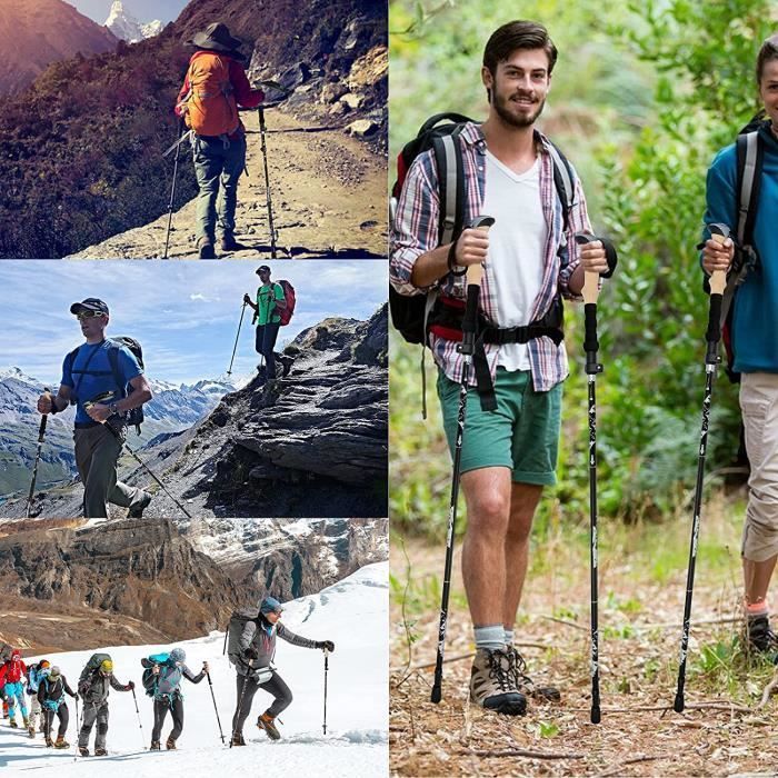 Nordic walking poles, hiking poles, trekking poles, folding, adjustable, telescopic, for sports
