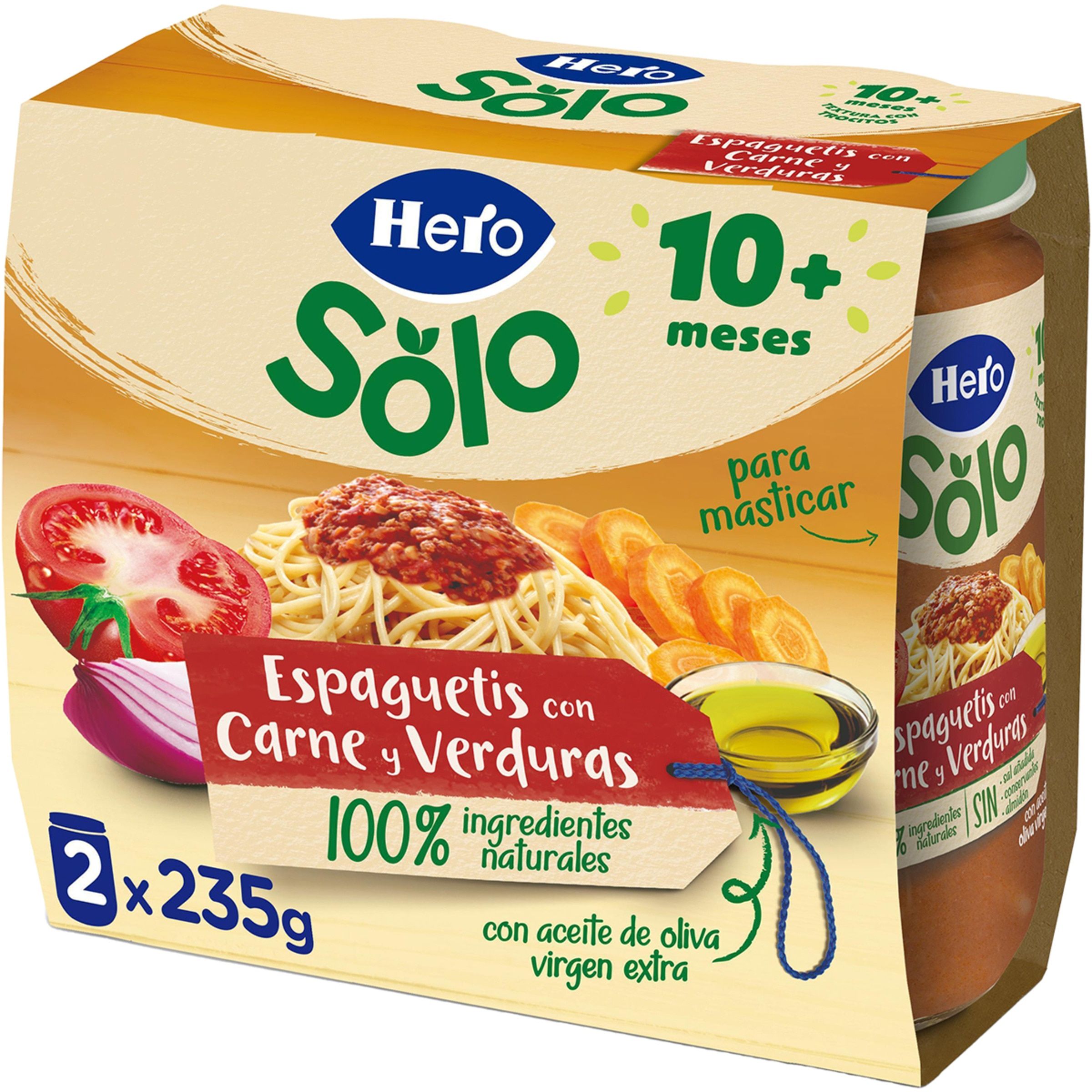 Samo špageti s mesom i povrćem u staklenci, 10 mjeseci, mlijeko i hrana za bebe nakon dijete