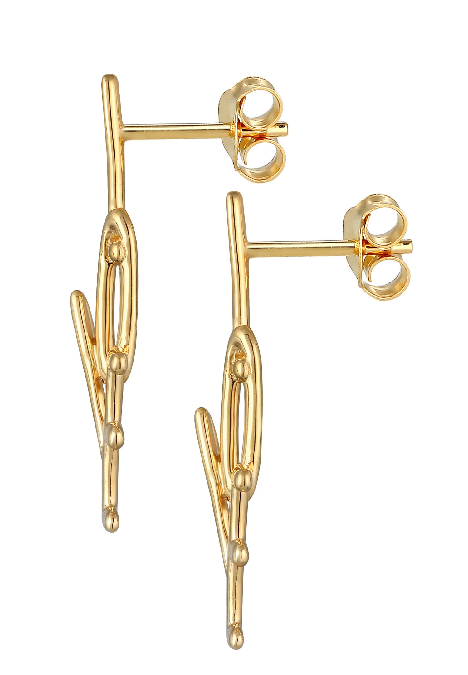 Elli Femmes clous d'oreilles Love Amour en argent sterling 925 plaqué or