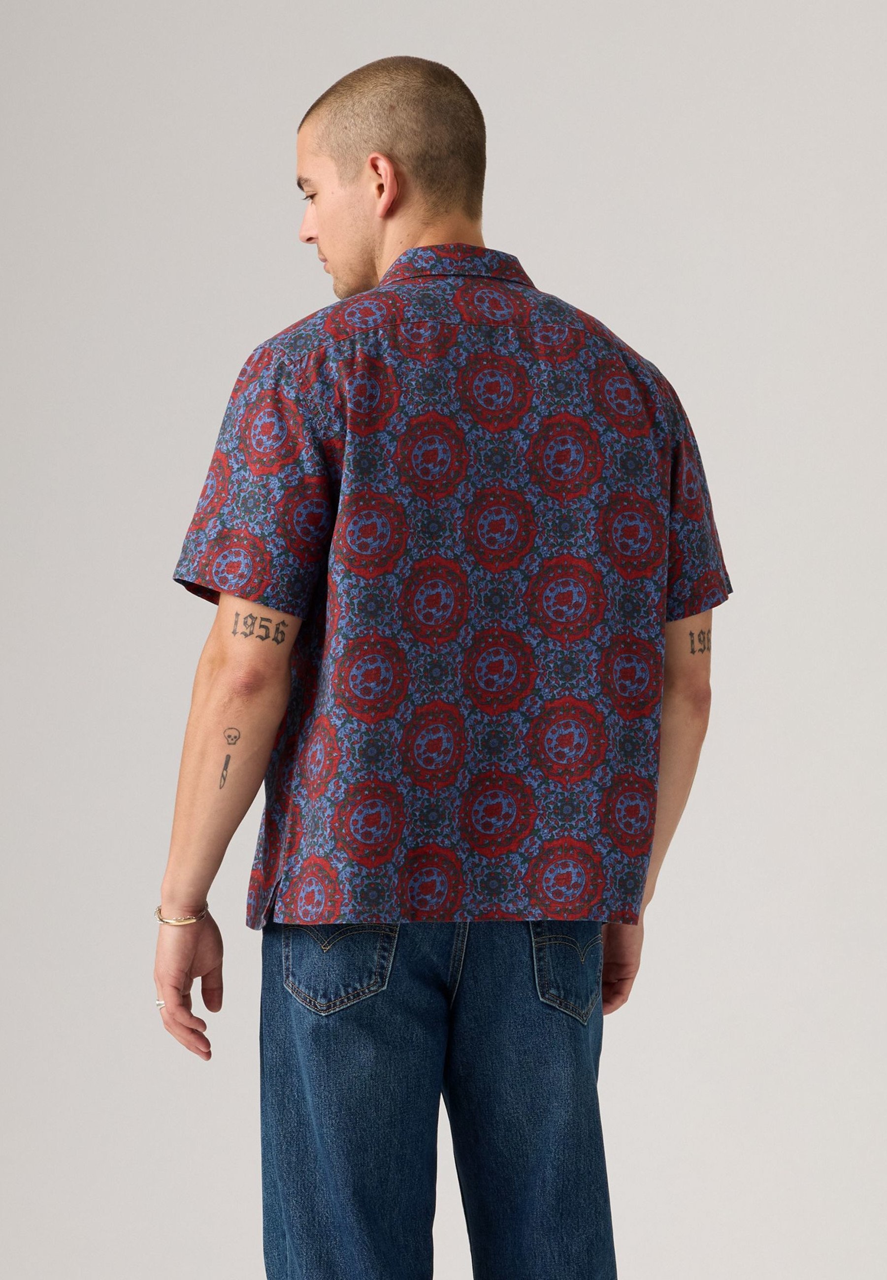 Levi's® SUNSET STANDARD CAMP - Shirt - blauwgrijs