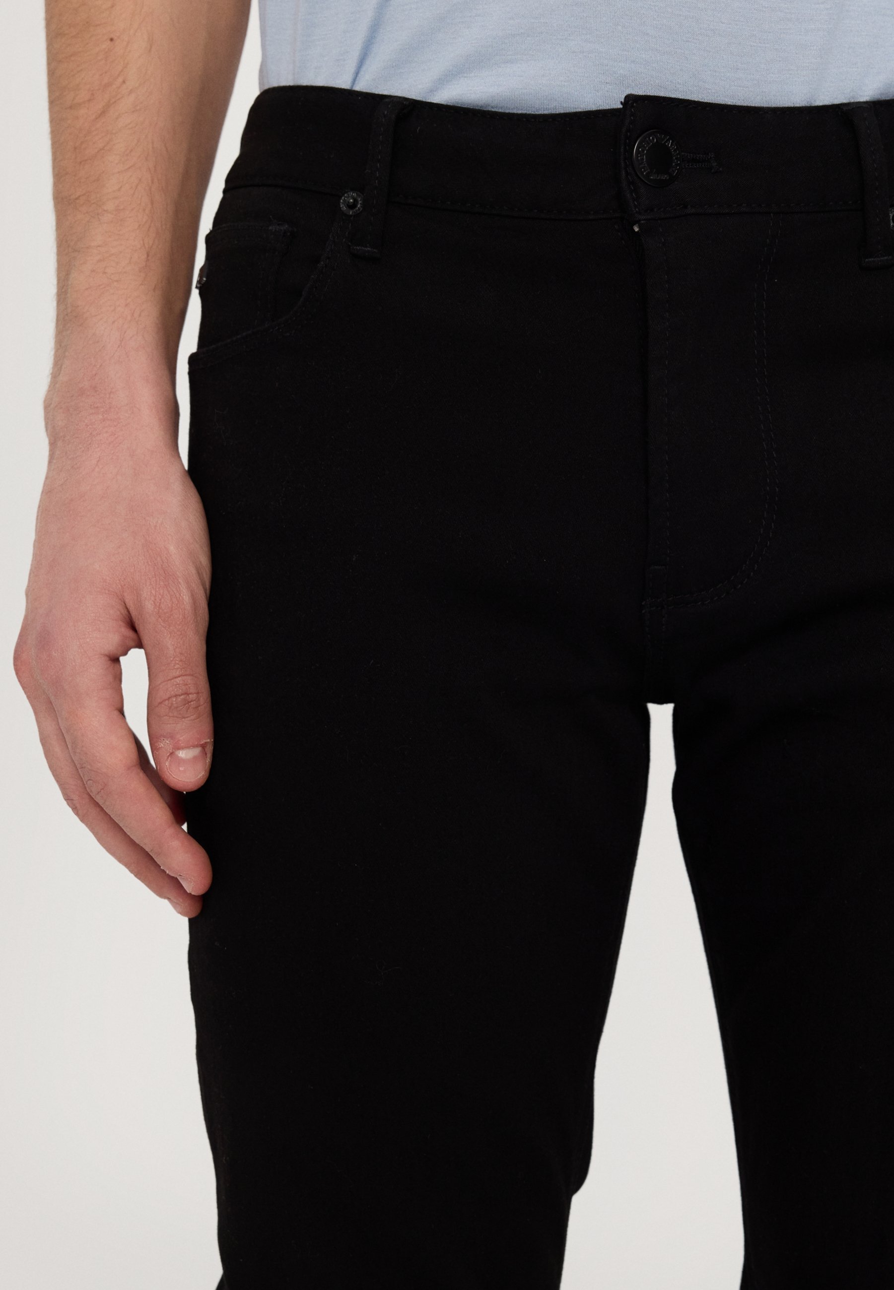 Emporio Armani broek met zakken - Slim fit jeans - zwarte denim
