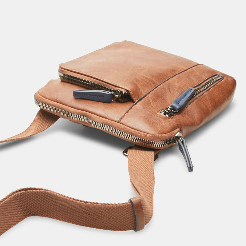 Borsa a tracolla con tre zip