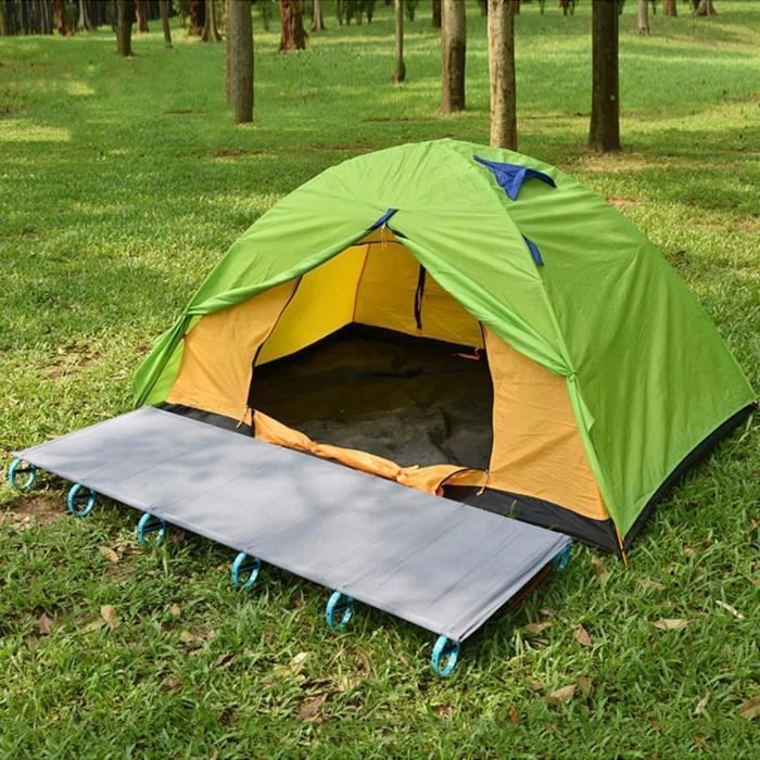 Folding camping cot - Not specified - Blue - 150 kg capacity - Oxford fabric - Regular use TRAINING EQUIPMENT